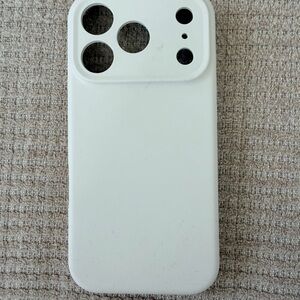 Cream  Silicone I phone 17 pro case